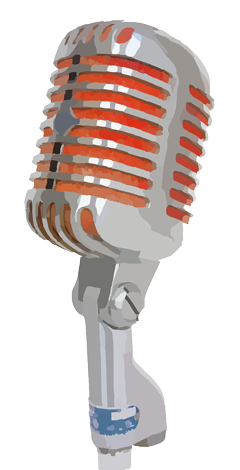 image of a microphone that represents your brand's voice